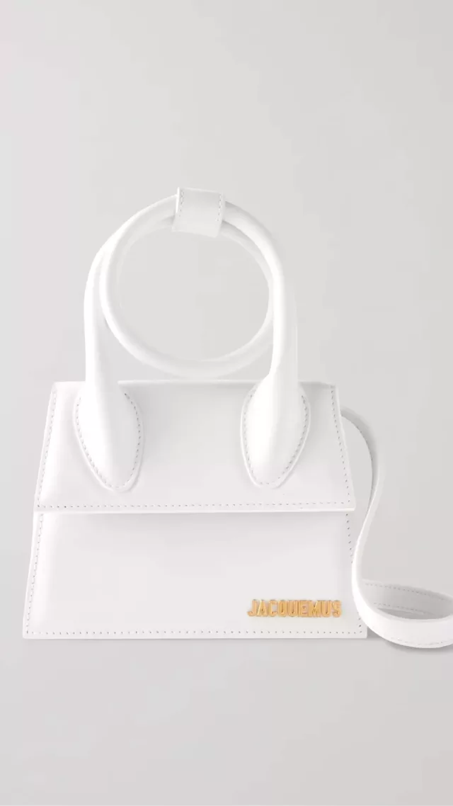 Le chiquito noeud leather shoulder bag White