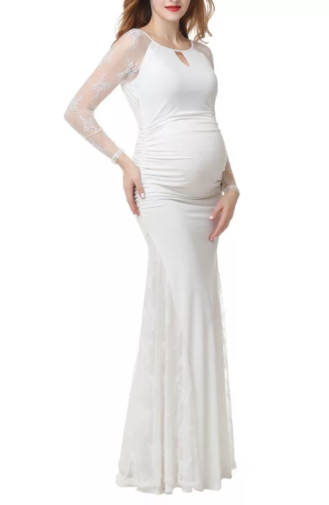 Mae Mermaid Maternity Wedding Dress White