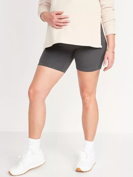 Maternity Full-Panel Biker Shorts 2-Pack -- 6-Inch Inseam Multi Color