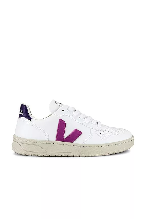 V-10 Sneaker In White, Ultraviolet & Purple White Ultraviolet  Purple