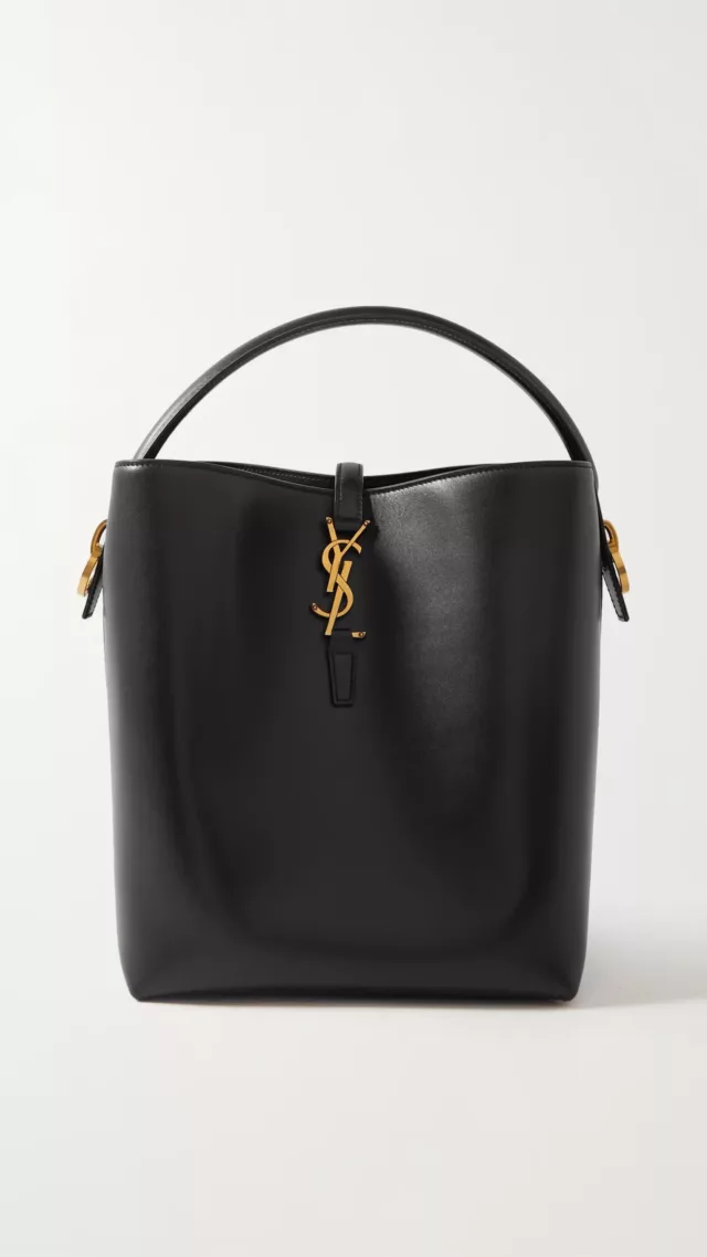 Le Leather Bucket Bag Black