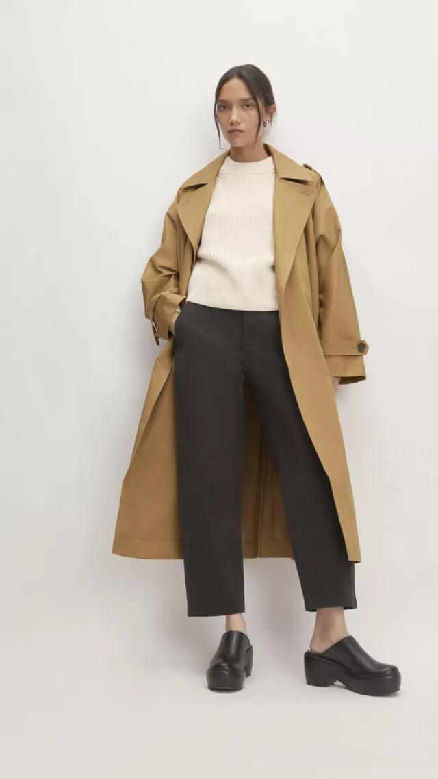 The Cotton Long Trench Coat Toasted Coconut