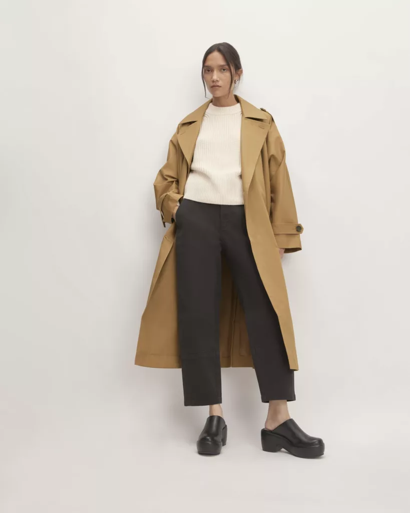 The Cotton Long Trench Coat Toasted Coconut