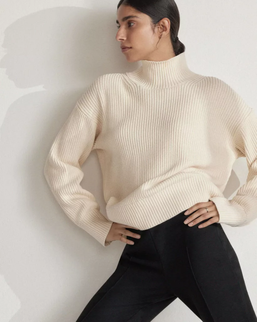 The Organic Cotton Ribbed Turtleneck Canvas