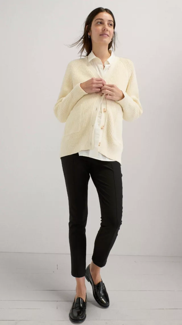 The Cotton Marlow Cardigan Ivory