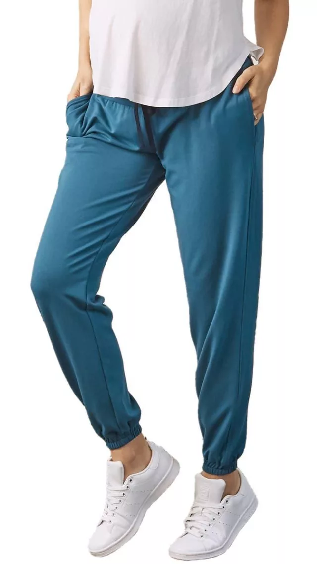 Cotton & Modal Maternity Joggers Teal
