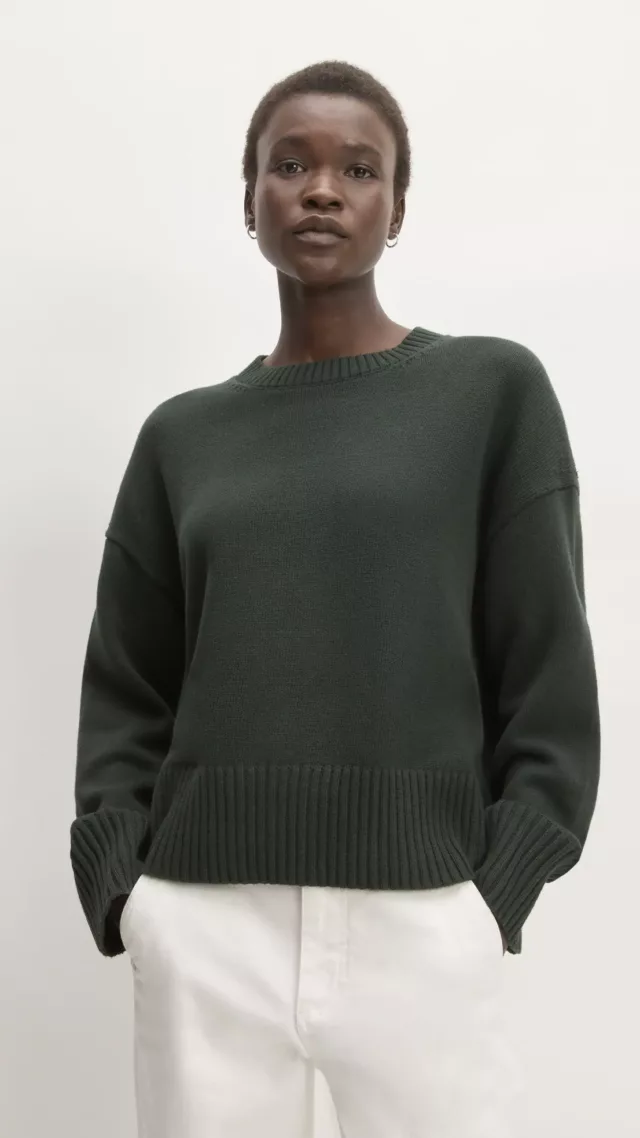 The Organic Cotton Crew Sweater Scarab