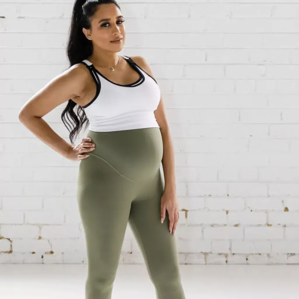 7/8 Maternity Leggings - Olive