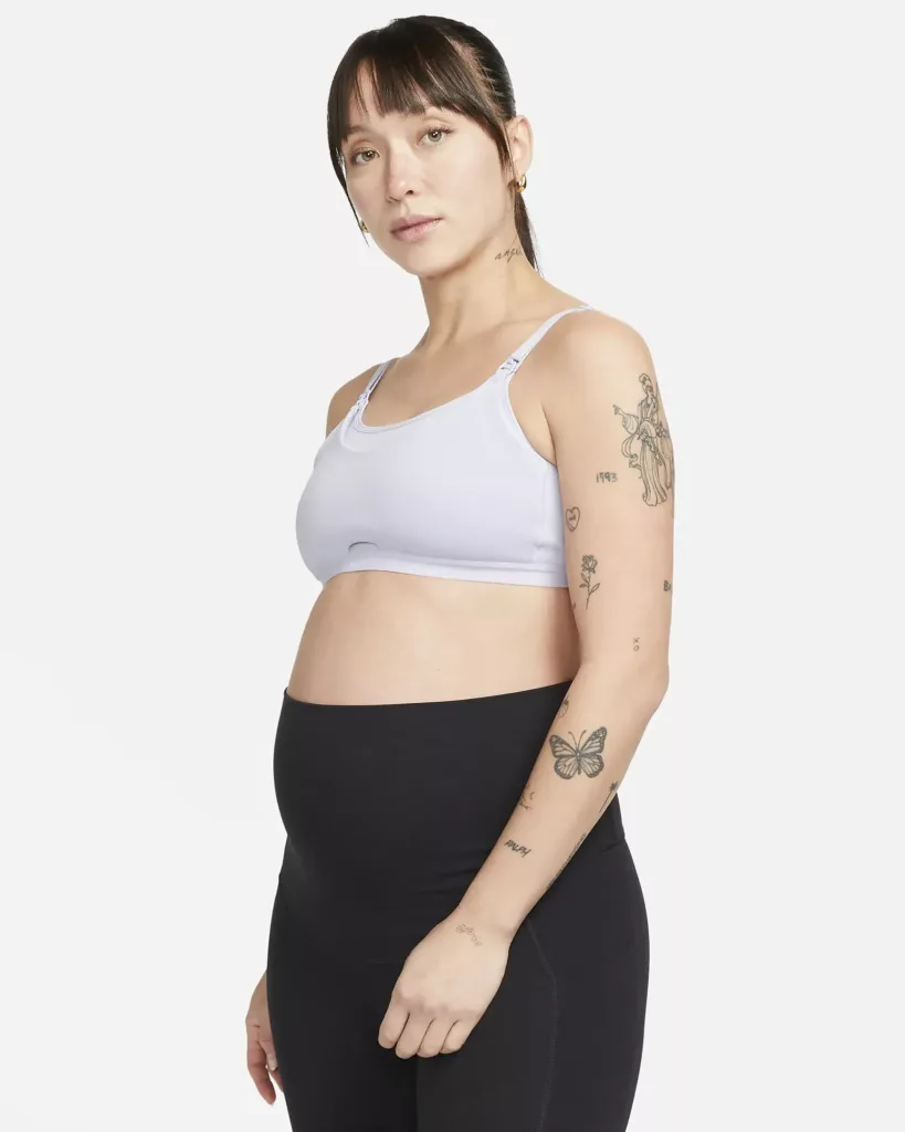 Nike Alate (M) Women'S Light-Support Lightly Lined Nursing Sports Bra (Maternity) Oxygen Purple/Cool Grey