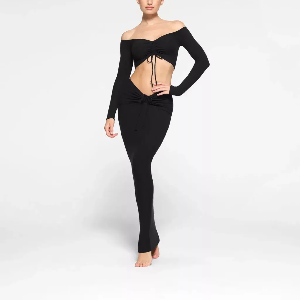 Ruched Long Sleeve Top Onyx