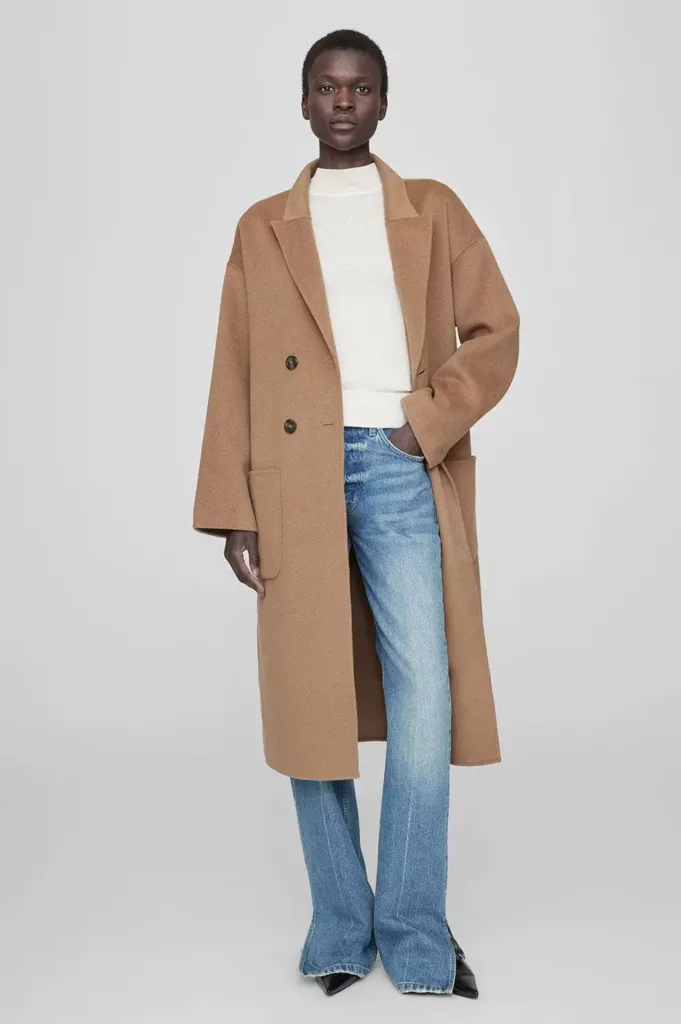 Dylan Coat Camel Cashmere Blend