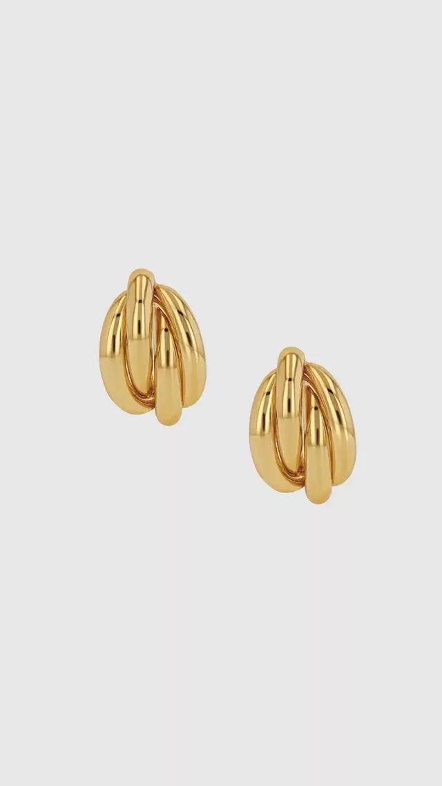 Knot Earrings Gold