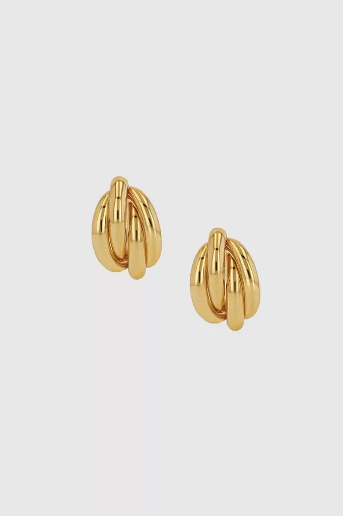 Knot Earrings Gold