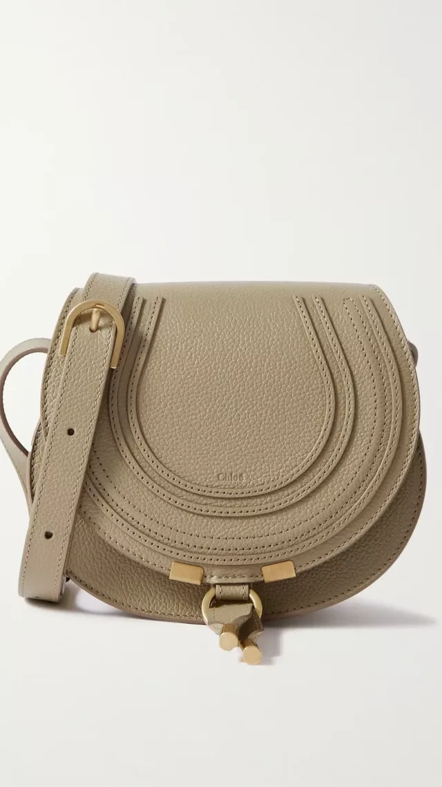 + Net Sustain Marcie Mini Textured-Leather Shoulder Bag Green