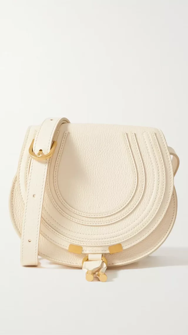 + Net Sustain Marcie Mini Textured-Leather Shoulder Bag White