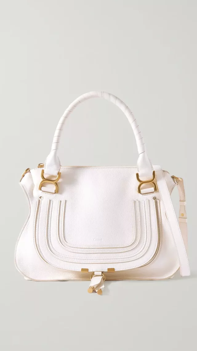 + Net Sustain Marcie Textured-Leather Shoulder Bag White