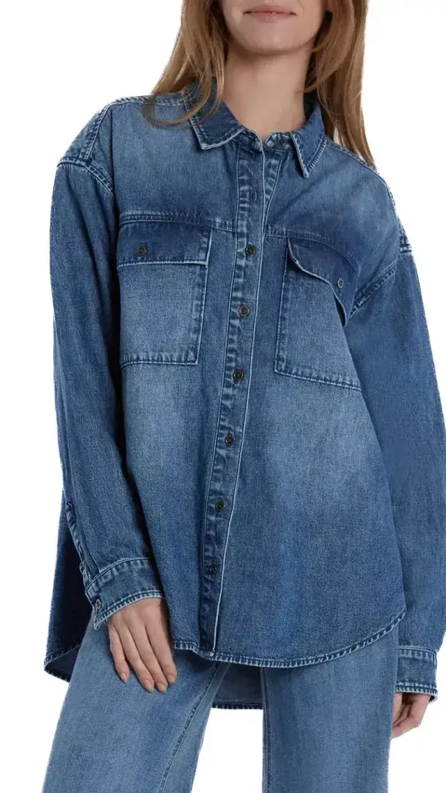 Oversize Denim Shirt Blue Ice