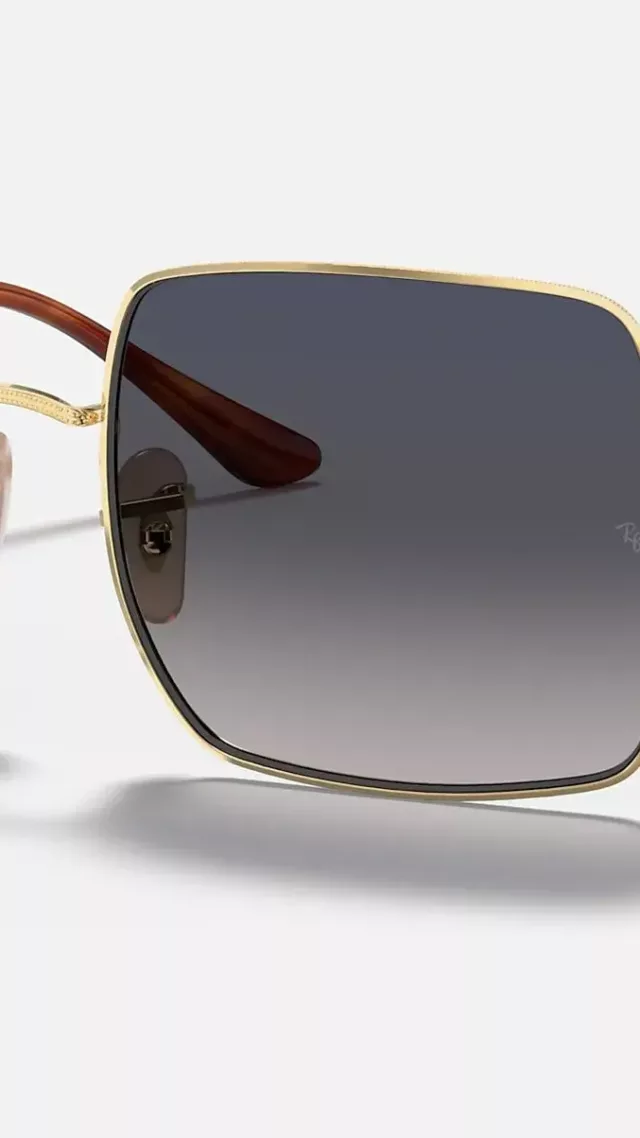 Square 1971 Classic Sunglasses In Gold And Blue