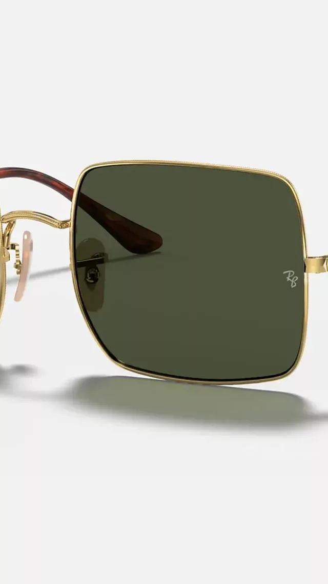 Square 1971 Classic Sunglasses In Gold And Green