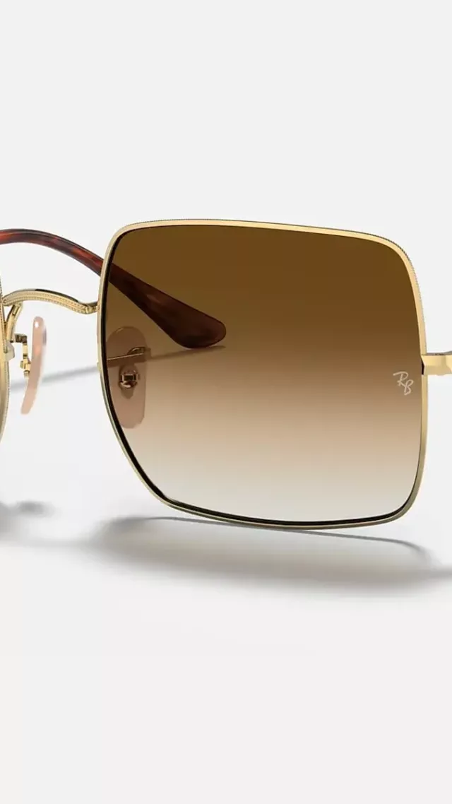 Square 1971 Classic Sunglasses In Gold And Light Brown