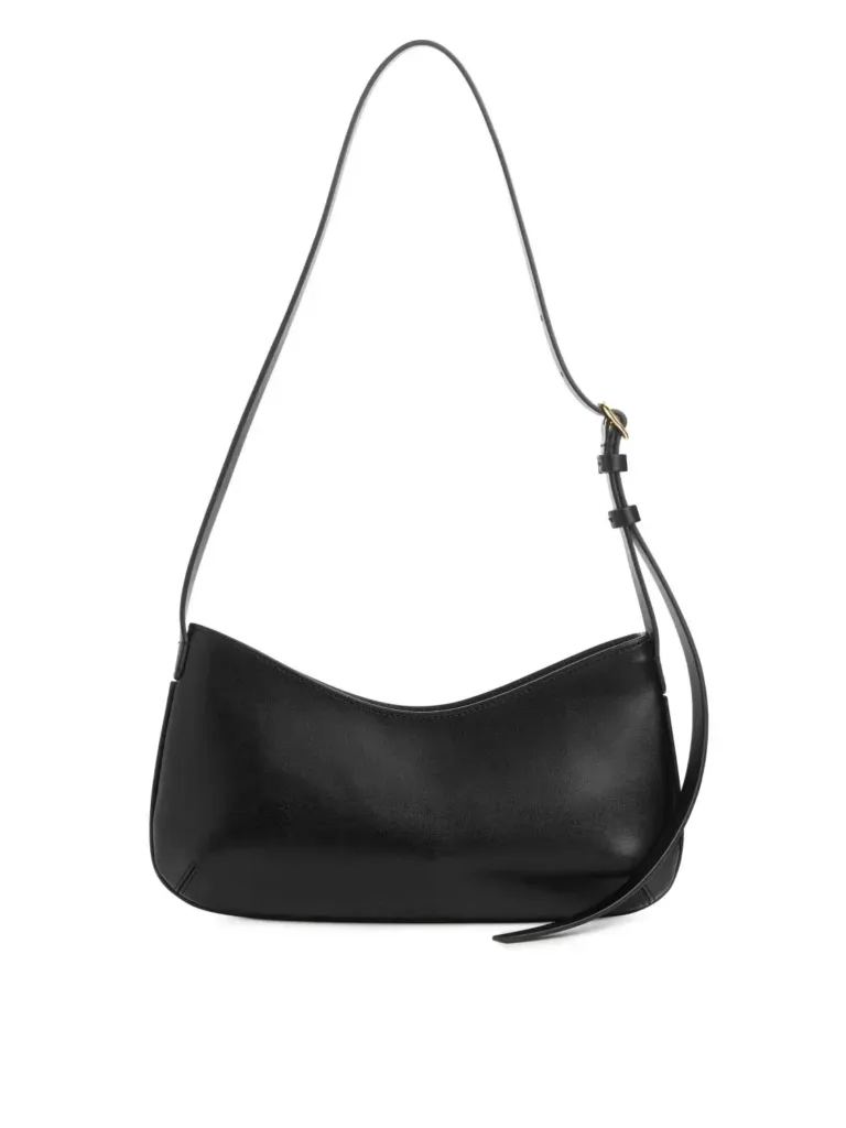 Leather Shoulder Bag Black