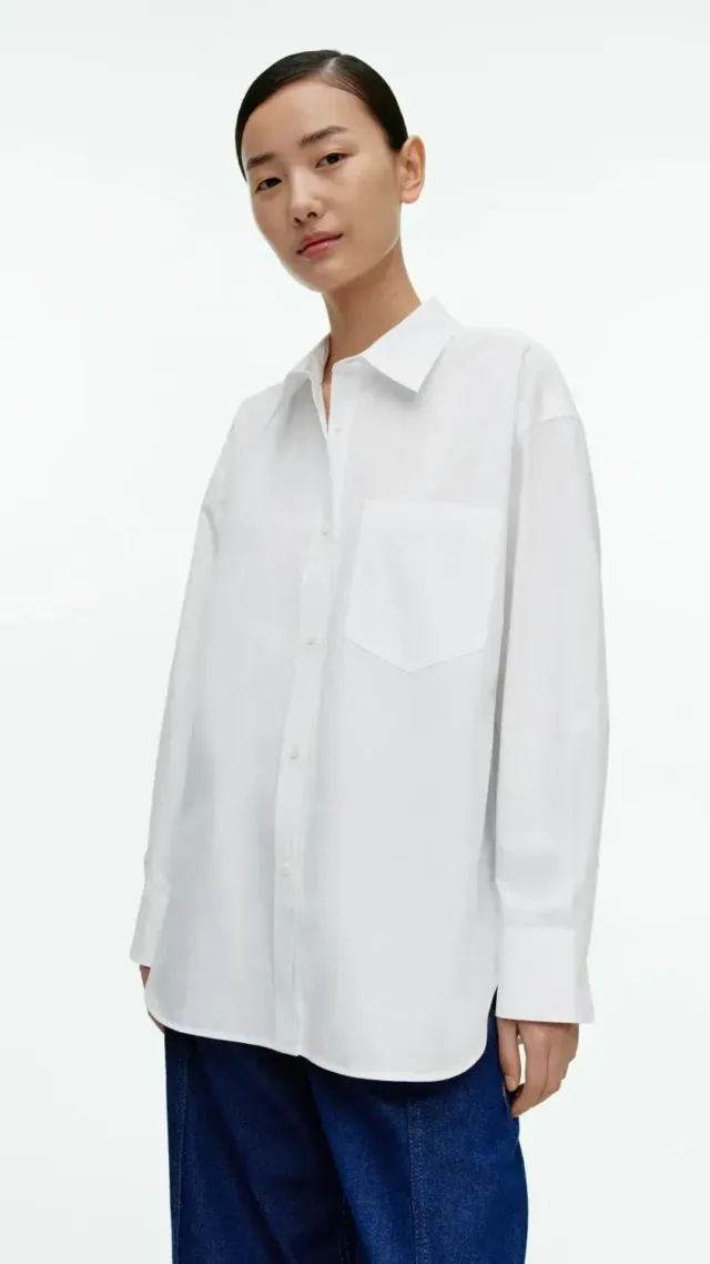 Oversized Cotton Shirt White