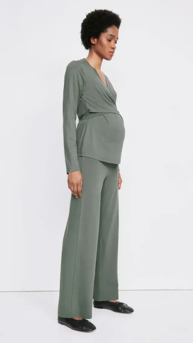 Mama Before & After Jersey Pants Dusty Green