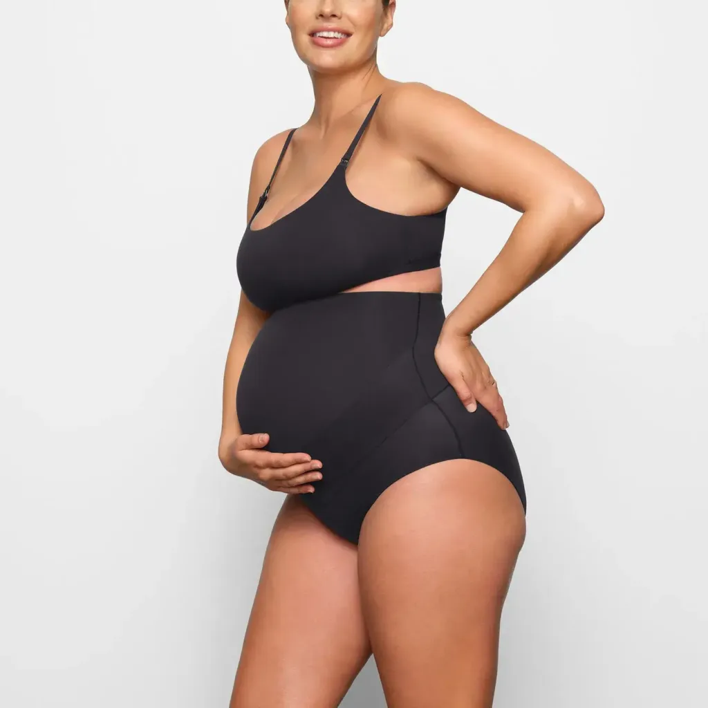 Fits Everybody Maternity Banded High-Waisted Brief | Onyx
