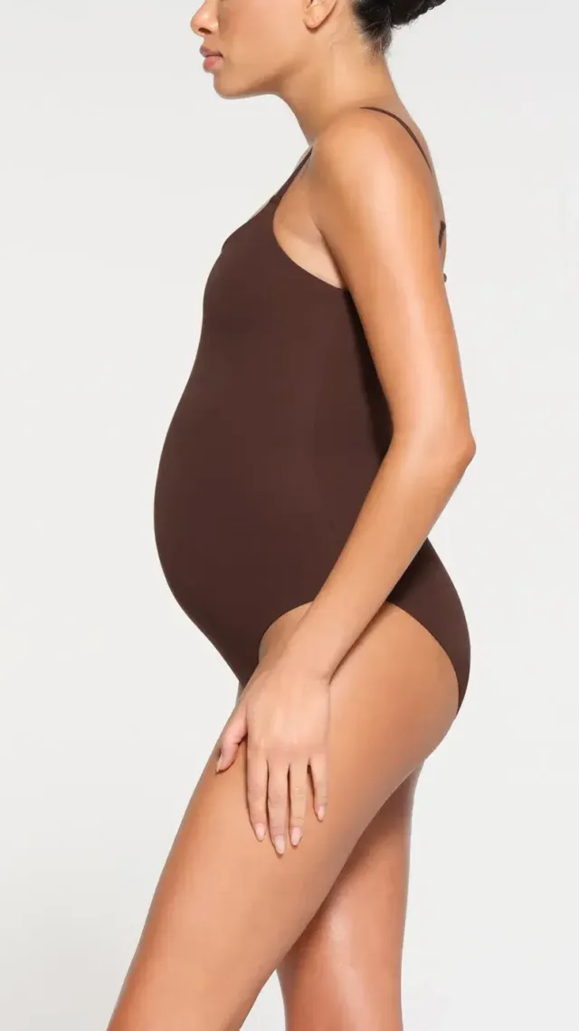 Fits Everybody Maternity Brief Bodysuit | Cocoa
