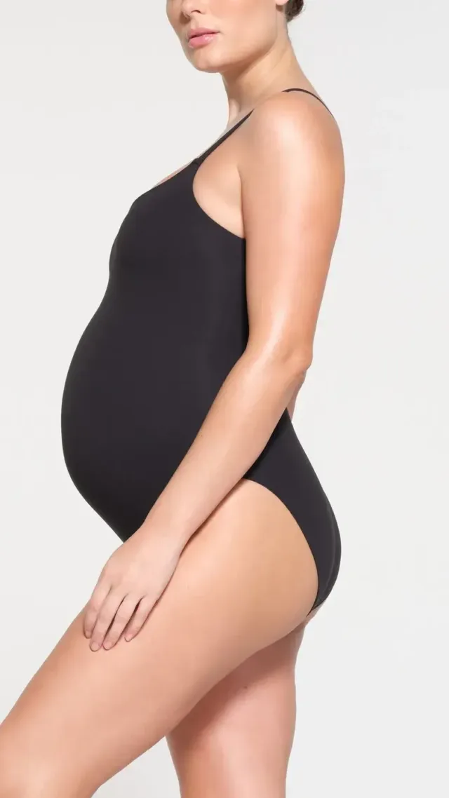 Fits Everybody Maternity Brief Bodysuit | Onyx