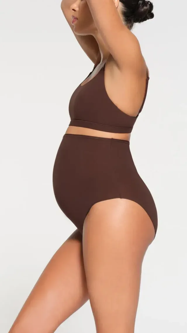Fits Everybody Maternity High-Waisted Brief | Cocoa