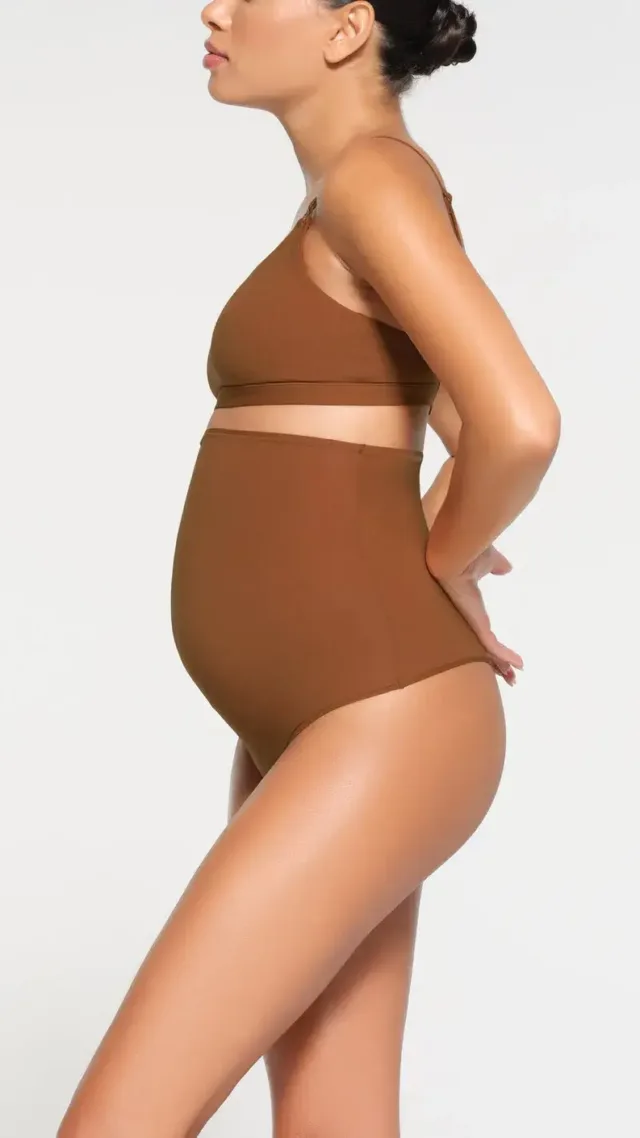 Fits Everybody Maternity High-Waisted Thong | Bronze