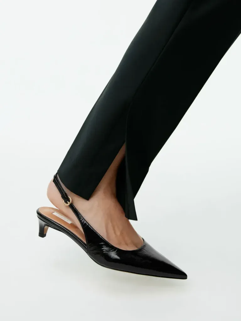 Slingback Leather Pumps Black