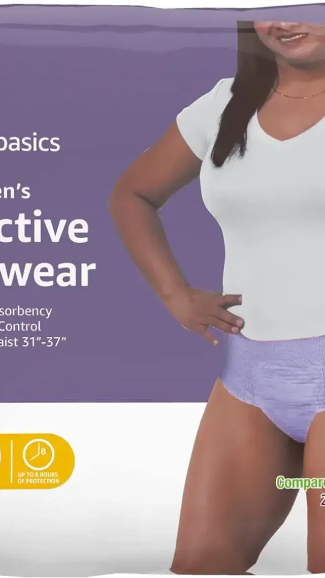 Amazon Basics Incontinence & Postpartum Underwear For Women Lavender