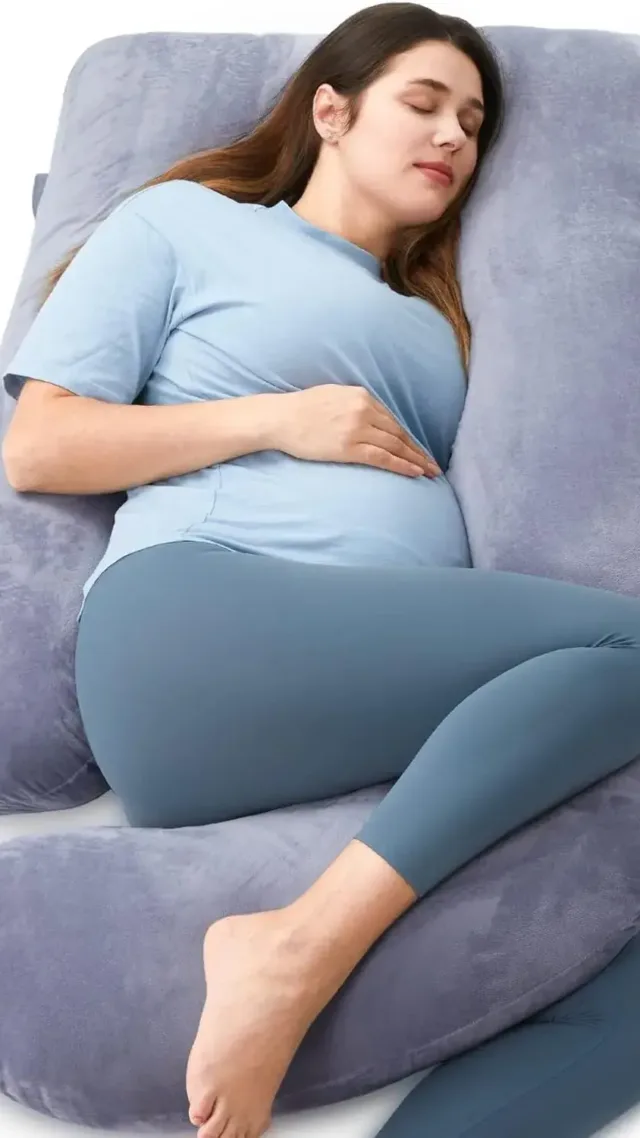 Momcozy Pregnancy Pillows For Sleeping Grey