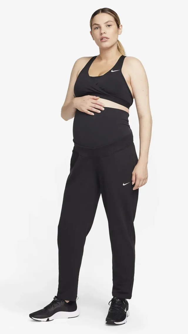 Nike One (M) Women'S French Terry Pants (Maternity) Black