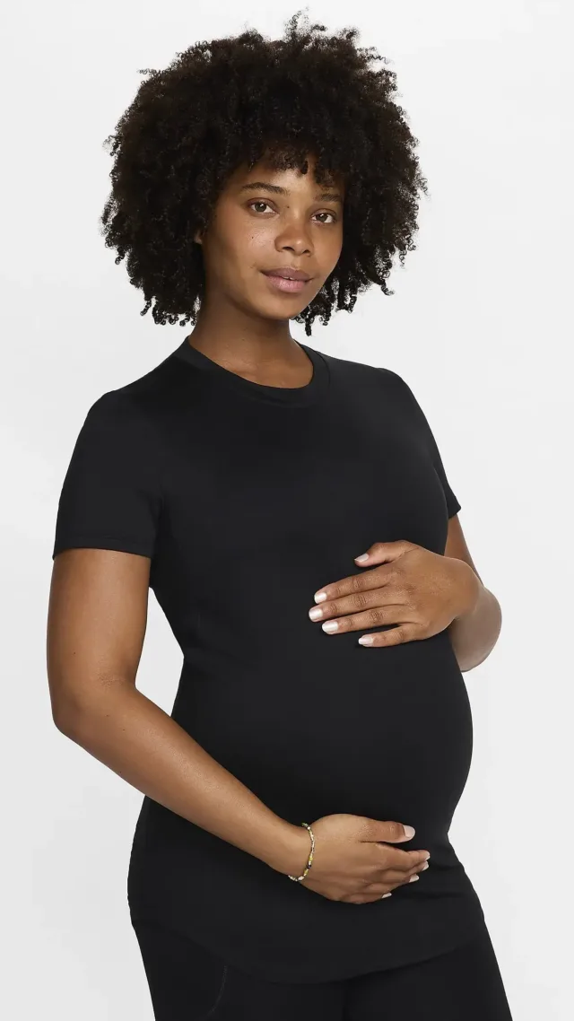 Women'S Dri-Fit Slim-Fit Short-Sleeve Top (Maternity) Black