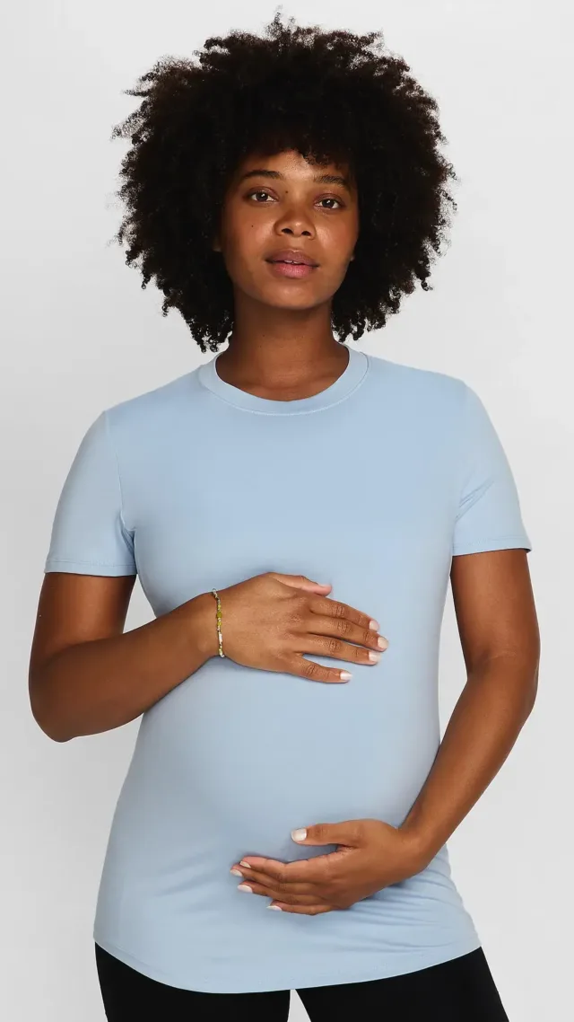 Women'S Dri-Fit Slim-Fit Short-Sleeve Top (Maternity) Light Armory Blue
