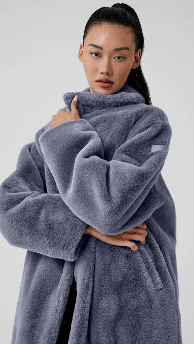 Oversized Faux Fur Trench Fog