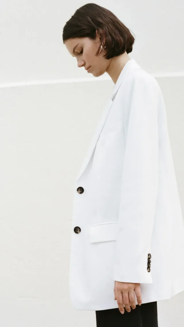 The Oversized Blazer In Buttersmooth White