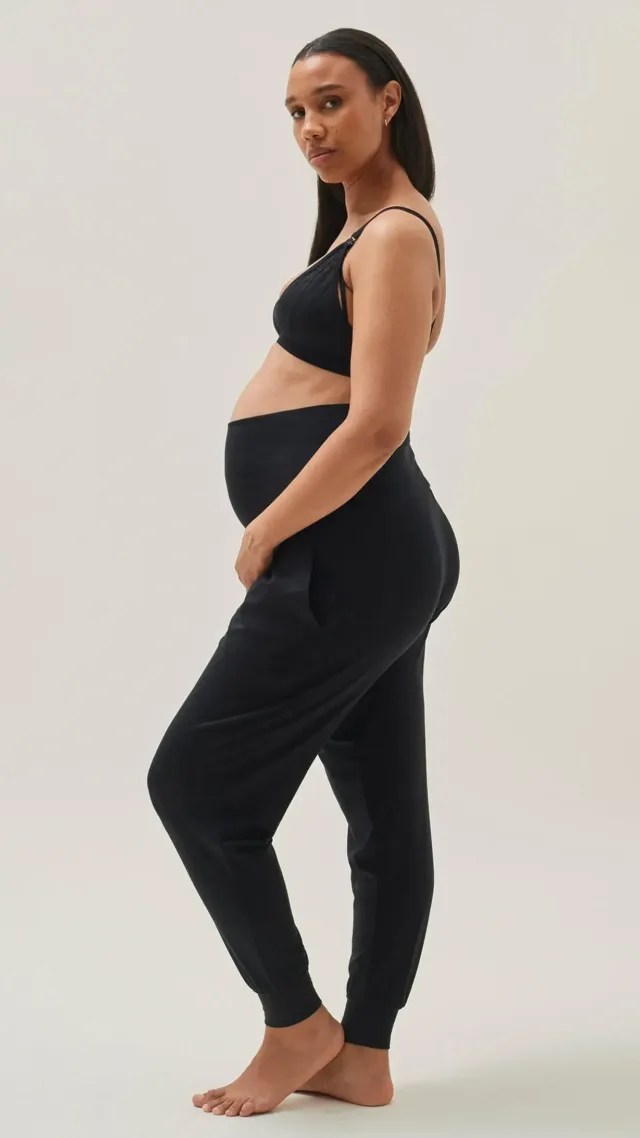 Soft Maternity Pants - Black