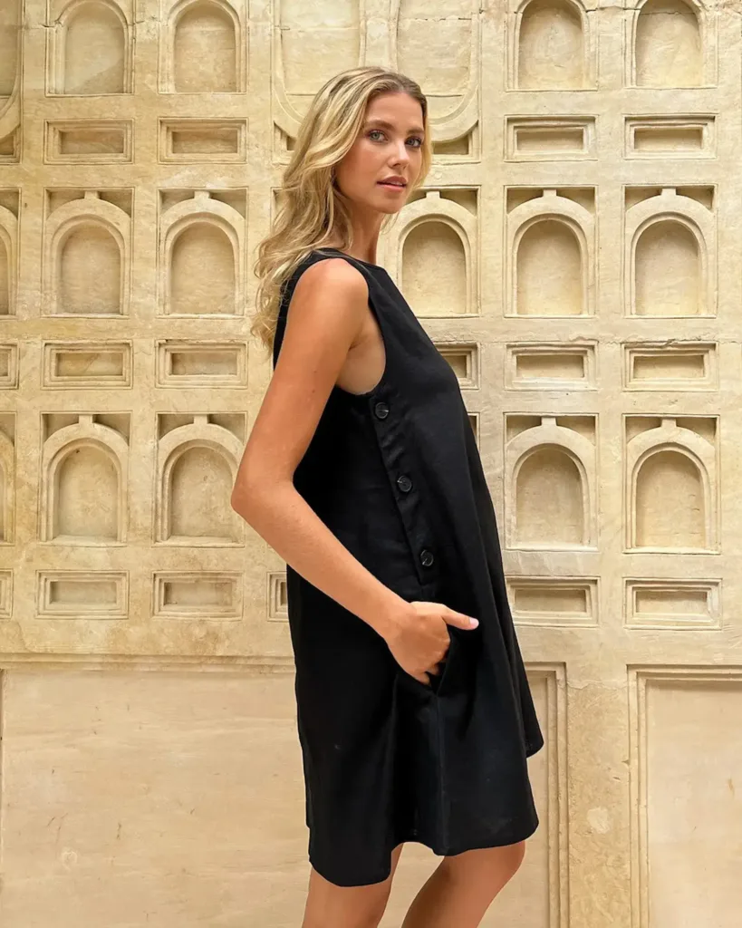 Maeve Buttoned Feeding Dress Black