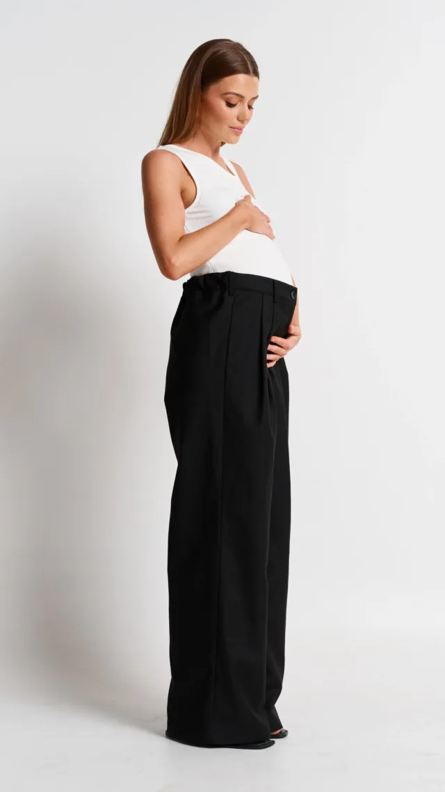 Zadie Adjustable Wide Leg Trouser - Black