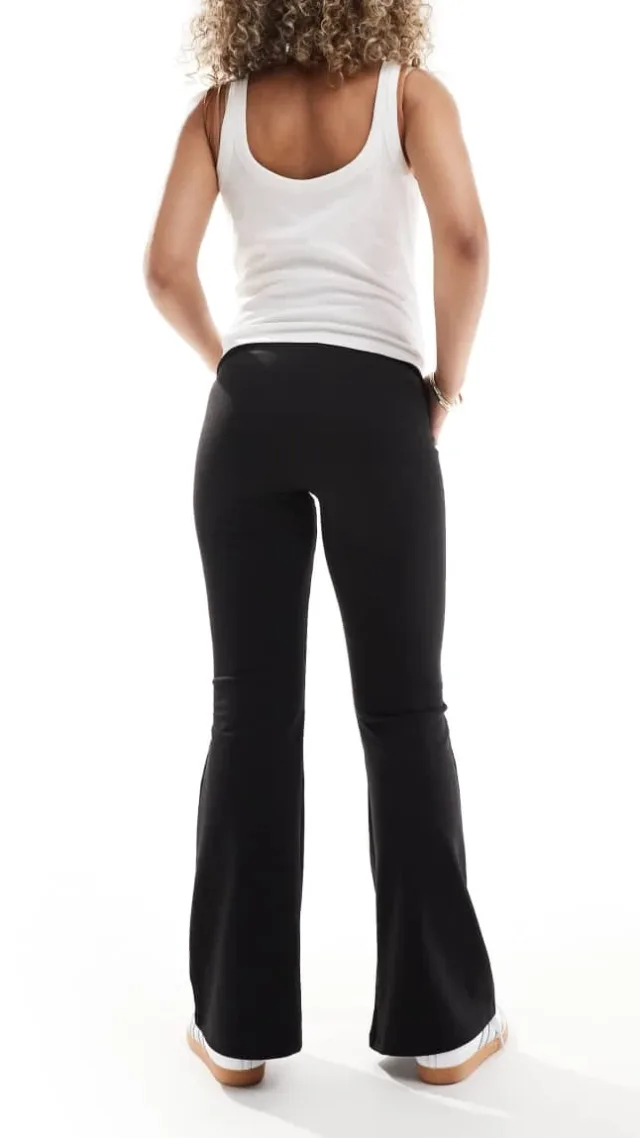 Only Maternity Stretchy Flared Pants In Black