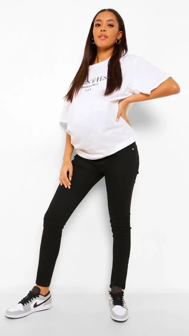 Black Maternity Basic Jeggings