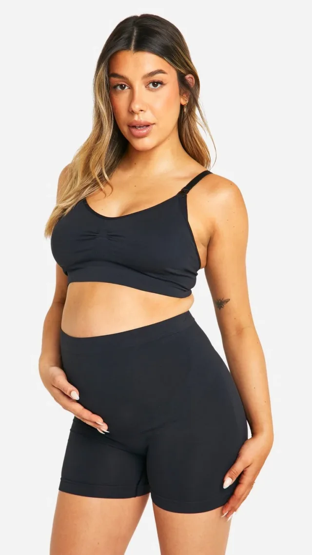 Black Maternity Contour Shapewear Shorts