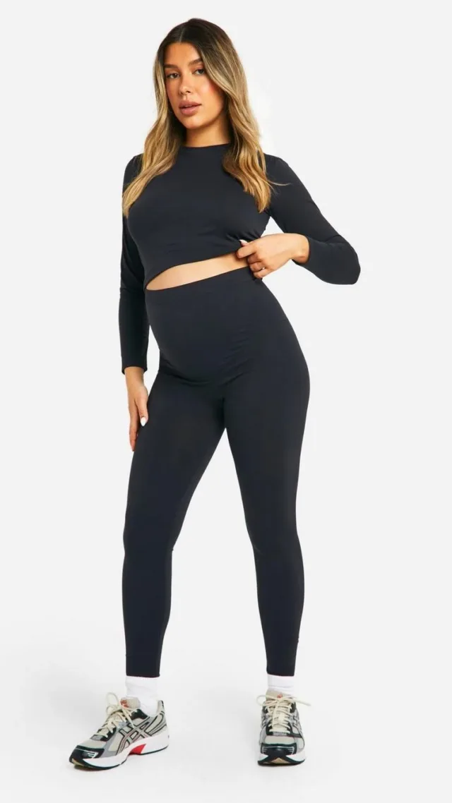 Black Maternity Contour Supersoft Leggings