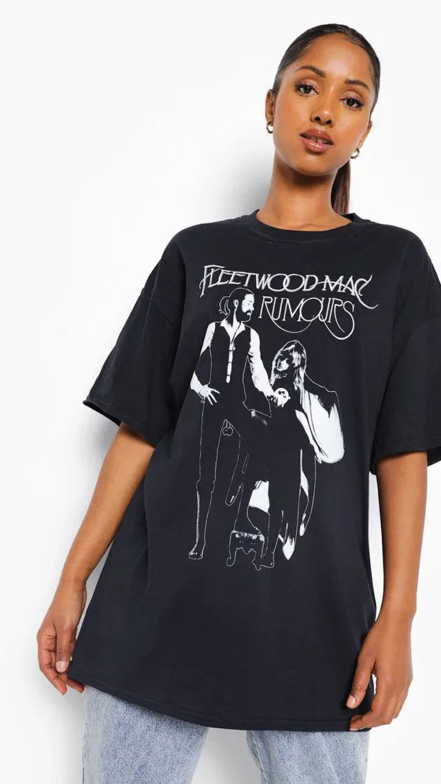 Black Maternity Fleetwood Mac License T-Shirt