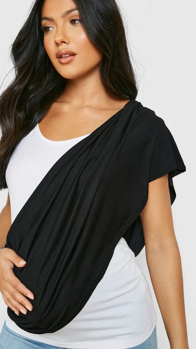 Black Maternity Nursing Shawl