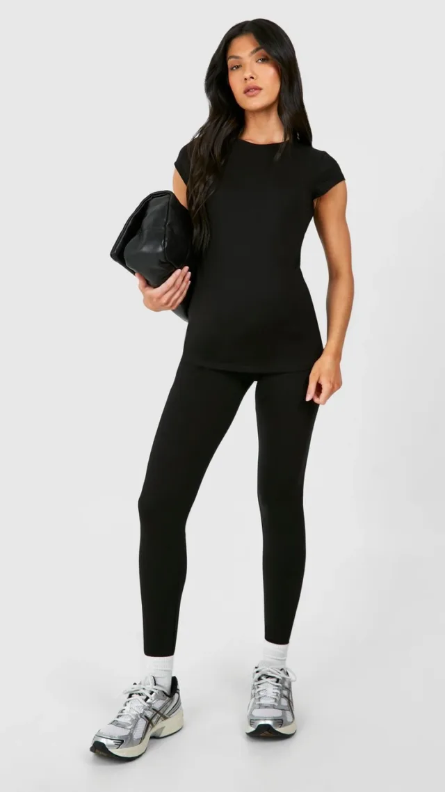 Black Maternity Soft Touch High Waisted Modal Leggings